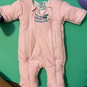 Baby Merlin’s magic sleep suit pink large 6-9 months